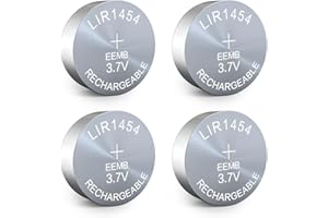 EEMB 4PACK LIR1454 Batteria ricaricabile a bottone agli ioni di litio 3.7V Batteria a gettoni per auricolari Dispositivo indossabile Orologio