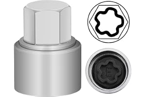 JEUCLEL E hjullåsmutternyckel kompatibel med Audi-serien, (Socket OD 27 mm – ID 25 mm), hjullåsmutteruttagsadapter, verktyg f