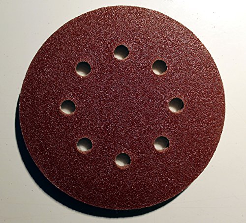 180 Blatt Klett Exzenter Schleifpapier Ø125 mm + 1 Blatt Gratis 8-Loch Körnung gemischt je 30 Blatt K40/K60/K80/K120/K180/K240 - 4