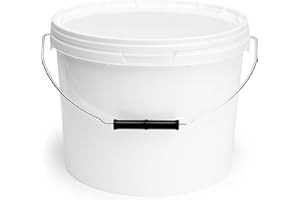 Garronda Seau avec Couvercle 12 L pour Le Stockage de Produits Alimentaires et Chimiques 1 Pièce Blanc GD-0071