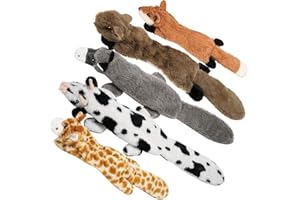 Nocciola 5 Packs No Stuffing Squeaky Dog Toys for Large Dogs, Double Layer Reinforced Fabric,Indestructible and Durable Chew Dog Toy Set for Small Medium Large Dogs