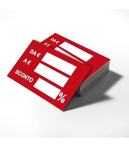 Kit 100 Cartellini Prezzi Personalizzabili - 85x55 Mm, Per Negozi, Vendite, Saldi, Professionisti - Foto 6