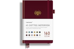 TIEFOSSI Bullet Dotted Journal, Papel Grueso de 160GSM, Cuaderno de Puntos con Constelaciones, Cuaderno de Aries para Mujeres, 256 Páginas de Cuadrícula de Puntos Numerados