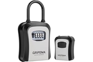 GRIFEMA GA1003-2 sejf na klucze, zamykane pudełko, szafki na klucze z haczykiem, do domu, biura, szary