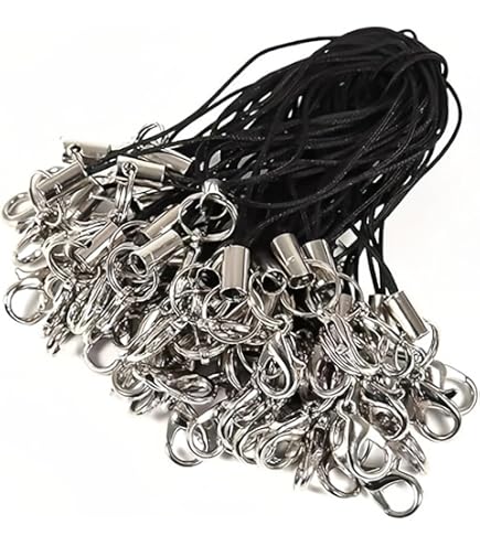100 Attaches Pour Cordon De Téléphone - JIHUOO - Polyester Et Métal