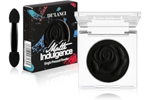 CYPEDO Schwarzer Matter Lidschatten Einzeln mit Applikator, Hohe Pigmentierung, Langanhaltend, Wasserdicht, Mattes Schwarzes Augen-Make-up für Smokey Eyes, Eyeliner, Gothic, Dramatische Looks