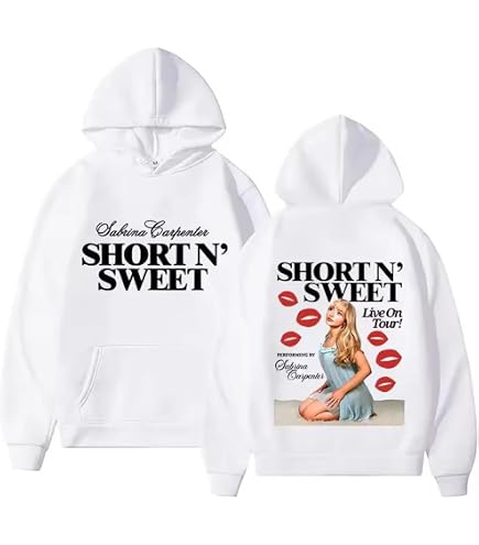 Sweat à Capuche Sabrina Carpenter – Coupe Oversize, Manches Longues, Unisexe – Tailles XS à 4XL, Matière Polyester
