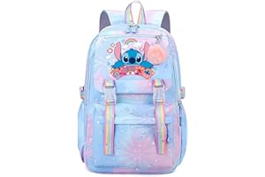KIRINIA Bolsas escolares Stitch para niñas, bonita mochila para niñas