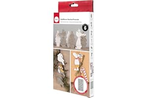 ‎RAYHER Rayher Silikon Gießform Rentierfreunde, Form mit 6 Einzelmotiven, Formgröße 14,5x26x1cm, zum Ausgießen mit Kreativ-Beton, Schmuck-Beton, Raysin-Gießpulver, Gießharz, Wachs, 36133000