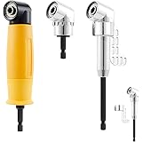 Pack of 3 Right Angle Attachment 1/4 Inch Right Angle Drill Driver Screwdriver Extension Holder Adapter 90 Degree Angle Yello
