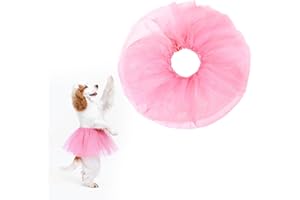 Telooco Hunde Ballett Tutu Rosa Ballerina Tutu Rock für Kleine Hunde und Kleine bis Mittelgroße Haustiere für Geburtstagsfeiern Hochzeitsfoto Requisitenkostüme Haustier Ballerina TüTü (L)