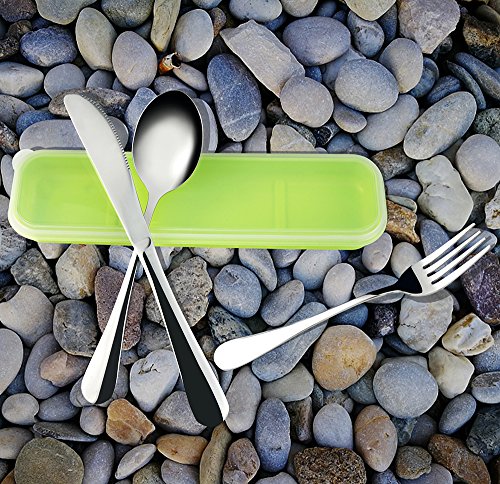 AckMond 3-teiliges Edelstahl-Spielraum, Reisebesteck und Campingbesteck - 2