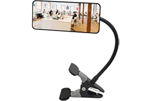 Ampper Acrylic Clip On Security Mirror, Flexible Convex Cubicle Mirror for Personal Safety and Security Desk Rear View Monitors or Anywhere (6.69" x 2.95", Rectangle)