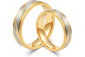 HCMA Nouveau mode amoureux anneaux de mariage or-couleur anneaux titane acier Couple mariage bagues de fiançailles pour femmes hommes