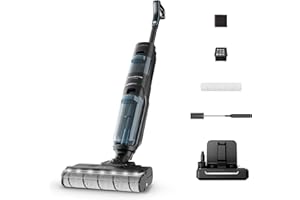 Rowenta X-Clean 5, Lavapavimenti Senza Fili, Aspira e Lava fino a 50 Minuti, Tecnologia Smart, Autopulizia e Asciugatura a 60°, con Assistente Vocale e Accessori Inclusi, Colore Nero Gama, GZ5555
