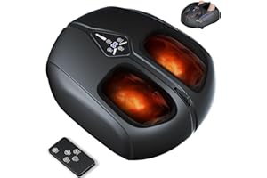 TODO Masażer stóp z ciepłem, głębokie ugniatanie, 5 intensywności i 4 tryby masażu stóp, elektryczny masażer Shiatsu do relaksacji i ulgi, stopy do rozmiaru 46