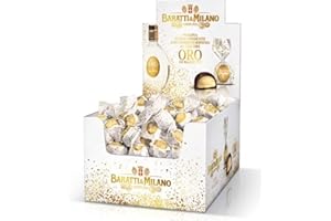 BARATTI & MILANO Pralina Extra Fondente 50% Con Ripieno Morbido All' Oro di Mazzetti - liquore dolce alla Grappa con scaglie oro 23 carati-Senza glutine (1 KG)