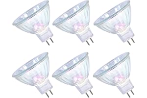 GMY MR16 Halogen Light Bulbs 50W 12V GU5.3 Spotlights for Ceiling Light Dimmable, 4000 Hours Extra Long Lifetime, 36° Beam Angle, 3000K Warm White, 2 Pin Base, Dichroic 6 Pack