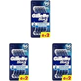 Gillette Blue3 Comfort Use Horse Men's Razor 8 Pieces 3 pack