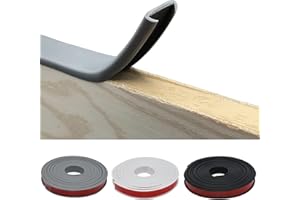 MAGOSIS U Shape 18mm PVC Trim Furniture Edge Banding Self Adhesive Soft TPE Edging Tape for Table Cabinet Chairs, Shelves Furniture Restoration (18mm, 5m Grey)