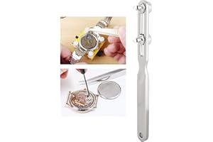 SALUTUYA Abridor de caja de reloj duradero con herramienta de reparación de reloj con mango antideslizante, para abrir la cubierta trasera del reloj y reemplazar las baterías
