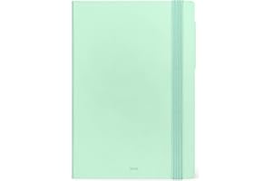 Legami - Agenda semanal mediana 2026, color pastel de menta, 12 meses mediana, cierre con elástico, agenda de enero 2026 a diciembre de 2026, papel FSC certificado, 12 x 18 cm