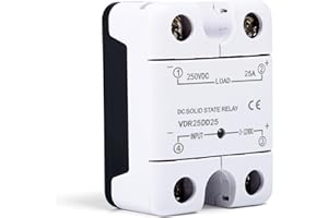 Jadeshay Relé de Estado Sólido, Relé de Estado Sólido Monofásico de 250 V CC a CC Entrada de 3-32 V CC Salida de 0-250 V CC Módulo de Relé de Estado Sólido SSR, 25 A (Size : 40A)