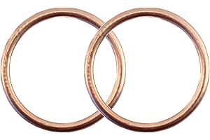 BISOMO 2x Krümmerdichtung, Dichtring Auspuff 28mm x 34mm x 2mm hohl aus Kupfer Simson S50 S51 KR51 Schwalbe SR1 Star Habicht Spatz SR50