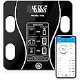 MirajX Digital Weighing Scale with Bluetooth Body Fat for Human Body Weight Smart LED Scales Weight, Bathroom Scales Electronic for Household, Personal Scale Fitness Temp Measure (Pack A)