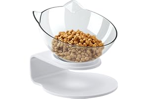 Makerfire Katzennäpfe, Futternapf Katze, mit erhöhtem Ständer- rutschfeste Katzenschale - Haustier Essen Wasser Schüsseln