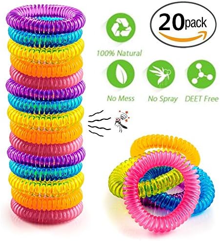 Mosquito Repellent Bracelet,Makion 100% Natural Waterproof Wristband Wrist Band Travel Bug Insect Protection Up To 300 Hours No Deet Pest Control For Kids Adults Outdoor Camping Fishing Traveling