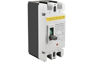 Heschen Disyuntor de caja moldeada CC MCCB, HSM1PV-250, 2 Polos, DC550V 180A, Disyuntor Fotovoltaico, para sistema solar fotovoltaico, Sistema de rejilla de paneles solares