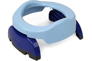 Potette Plus 2-in-1 Compact Travel Potty & Toilet Training Seat | Potty Training Essential for Toddlers | (Blue)