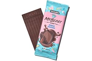 SUPPLIIONLINE Feastables Mr Beast Bar – Enriched With Milk Chocolate – Sweet And Crunchy – Pack Of 1 Unit – Net Weight 60 Grams (Original Chocolate)