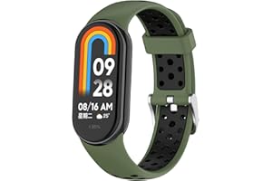 Th-some Cinturini per Xiaomi Band 8, Regolabile Silicone Cinturino di Ricambio per Xiaomi Mi Band 8, Sportivo Braccialetto Ricambio Compatibili con Xiaomi Mi Band 8