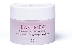 Skön Bakuplex - Scrub Corpo Esfoliante e Tonificante con Vitamina B12 ed E, Caffeina e Bakuchiol, Esfoliante Corpo ad Azione Levigante, Elimina le Cellule Morte, per Tutti i Tipi di Pelle, 200 ml