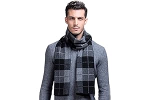 TRABIG Szalik Męski Zimowy z Dzianiny i Polaru - Ciepły, Miękki Kaszmirowy Pled Pashmina dla Mężczyzn - Biznesowy i Rekreacyjny