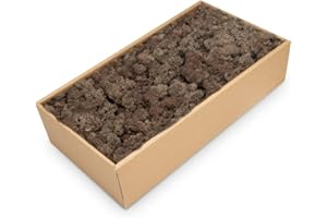 NaDeco Islandmoos in Natur und 30 weiteren Farben zur Auswahl | Deko-Moos | Rentier-Moos | Reendier Moos | Bastel-Moos | Dekomoos | Moos-Deko, Farbe:Braun