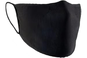 Trere Soziale Gesichtsmaske/Gesichtsbedeckung: waschbar und wiederverwendbar: leicht, feuchtigkeitsabweisender Sportstoff: schwarz, Größe L: Erwachsene – Herren