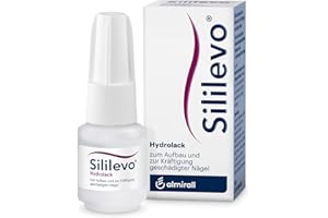Sililevo Hydrolack, medizinischer Nagelstärker, 3-fach-Formel für natürlich schöne & starke Nägel, repariert brüchige, splitternde & weiche Nägel, mineralisiert die Nägel, nur 1x täglich, 3.3 ml