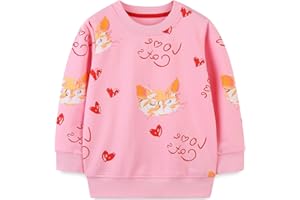 TOKYMOON Pullover Mädchen Sweatshirt für Kinder Baumwolle Top Casual Jumper Kleinkind Langarm Shirts Warme Pullover Langarmshirt T-Shirt Kinder 1-7 Jahre
