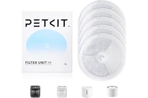 PETKIT Elemento de Filtro 3.0, 5 Piezas para Bebederos 2.0 & 3.0 & CYBERTAIL Fuente,Filtración Más Fuerte