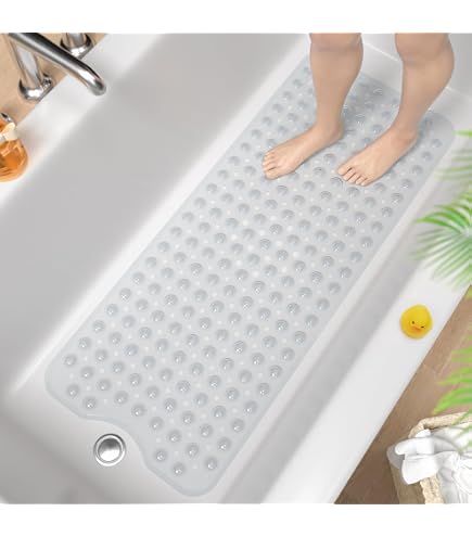Gedy Tappeto Antiscivolo Per Vasca Da Bagno - Trasparente, Dimensioni 36x75 Cm, Modello G-Cuore