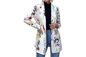 EUDOLAH Chaqueta Moda Chica Mujer con Un Solo Pecho Blazers Casual Ligero para Mujer