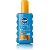 NIVEA SUN SPF50 Double Acting High Protective Bronze Body Sun Spray 200ml, Natural Bronze, UVA Protection