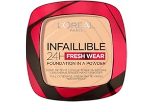 L'Oréal Paris Polvos Compactos Mate Infalible 24H, Larga Duración, Cobertura Media-Alta, Resistente al Agua, Tono: 40 Cashmere, 50 g