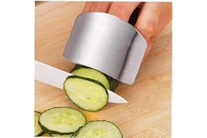 TOSSPER Kitchen Stainless Steel Finger Protector Safety Slicing Hand Protector Chopping Cutting Finger Protection Tools