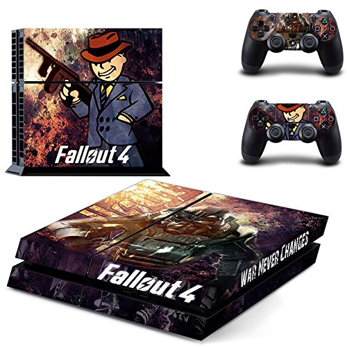 Preisvergleich Produktbild Playstation 4 + 2 Controller Aufkleber Schutzfolie Set - Fallout 4