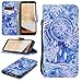 Produktbild FNBK Samsung Galaxy S8 Plus Hülle Leder Lanyard Blaue Windspiele Flip Schutzhülle Silikon BackCover Flip Cover Wallet Bookstyle Handyhülle Tasche Stand Kartenfächer Ledertasche