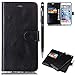 Produktbild iPhone 6 Plus Hülle,iPhone 6S Plus Leather Handyhülle,WIWJ Wallet Case[Einfarbig zwei-in-one Kann Getrennt Werden Leder Case]Schutzhüllen für iPhone 6 Plus/iPhone 6S Plus-Schwarz